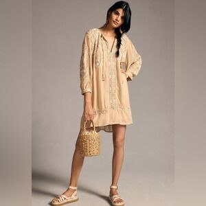 By‎ Anthropologie Deco Tunic Dress embroidered